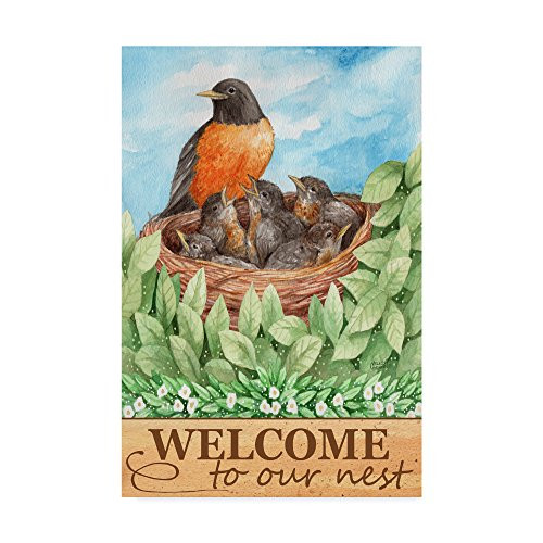 Robin Welcome by Melinda Hipsher 12x19-Inch