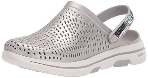 Skechers Womens Cali Gear Clog Silver 12