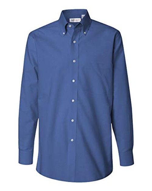 Van Heusen Mens Long-Sleeve Blended Pinpoint Oxford - English Blue - S