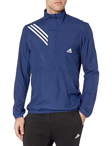 adidas Mens Run It Anorak 3-Stripes Tech Indigo Medium