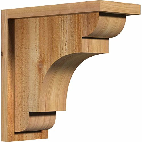 Ekena Millwork COR06X14X14NEB01RWR New Brighton Corbel wBackplate 14D x 14H 4W Douglas Fir Rough Sawn