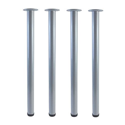 QLLY 30 inch Adjustable Tall Metal Desk Legs Office Table Furniture Leg Set Set of 4 30 inch Grey