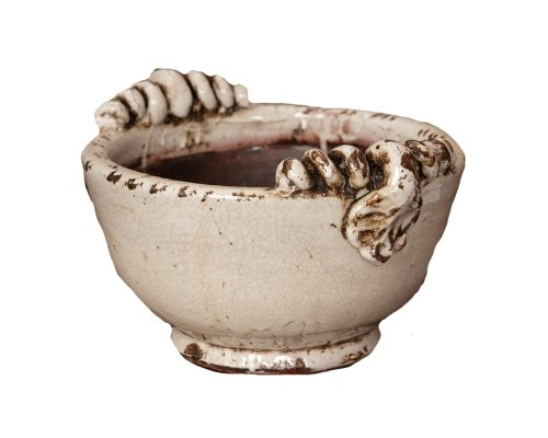 Your Heart's Delight Pottery Bowl, 9-1/2 by 5-Inch, Crackled White Your Heart's Delight Pottery Bowl, 9-1/2 by 5-Inch, Crackled White