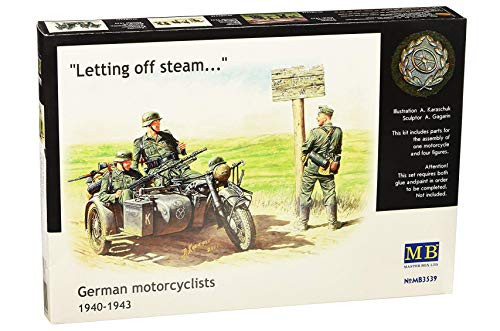 Masterbox 135 Scale German Motorcyclists 1940-1943 - Plastic Model Building Set  3539
