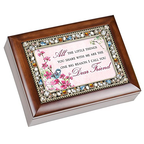 Cottage Garden Dear Friend Amber Earth Tone Jewelry Music Box Plays What Friends are for Cottage Garden Dear Friend Amber Earth Tone Jewelry Music Box Plays What Friends are for