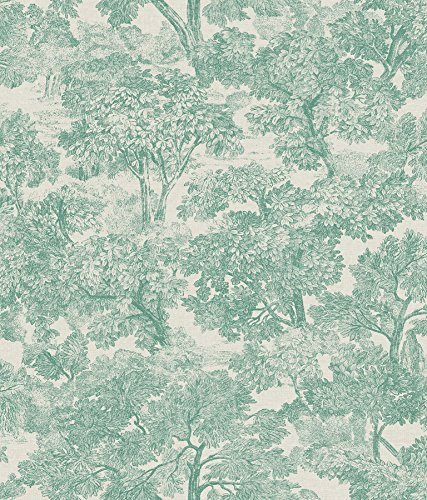 Chesapeake 3112-002720 Blyth Teal Toile Wallpaper Blyth Toile Wallpaper