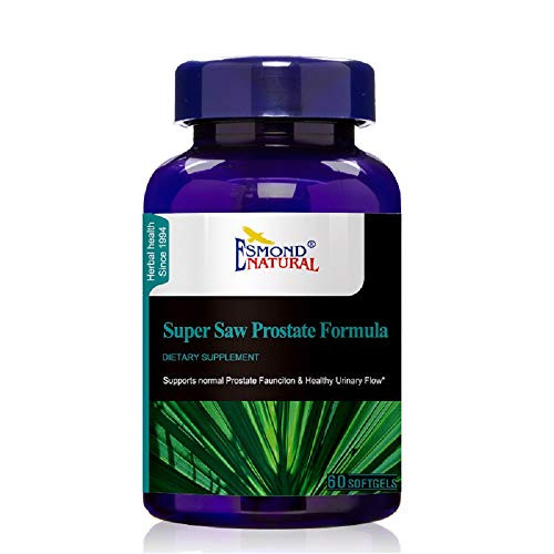 Esmond Natural Super Saw Prostate Formula Supports Normal Prostate Function   Healthy Urinary Flow GMP Natural Product Assn Certified Made in USA - 60 Softgels