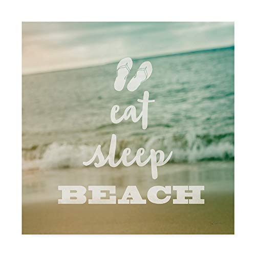 Trademark Fine Art eat Sleep Beach by Sue Schlabach 14x14-Inch