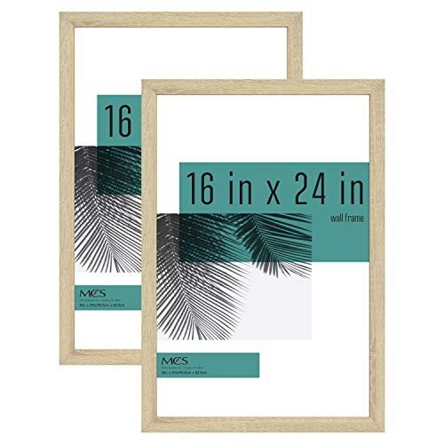 MCS Industries 63804 16x24 Inch 2-Pack Natural Woodgrain Studio Gallery Frame 16x24 2 Count