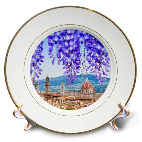 3D Rose City Center of Florence-Firenze-UNESCO-Tuscany-Italy Porcelain Plate 8