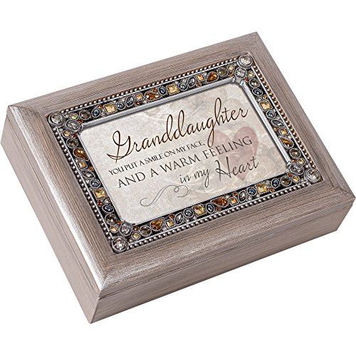 Cottage Garden Granddaughter You Put a Smile Brushed Pewter Jewelry Music Box Plays You Light Up My Life Cottage Garden Granddaughter You Put a Smile Brushed Pewter Jewelry Music Box Plays You Light Up My Life
