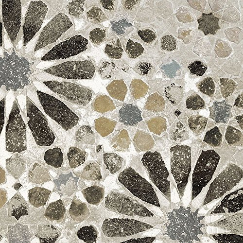 Posterazzi Collection Alhambra Tile Ii Neutral Poster Print by Sue Schlabach 24 x 24