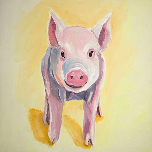 Posterazzi Collection Solitary Pig Poster Print by Atelier B Art Studio 24 x 24