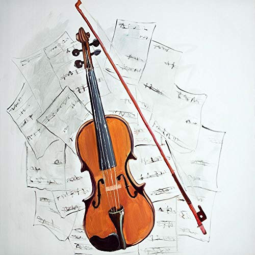 Posterazzi Collection Violin ON Music Sheet Poster Print by Atelier B Art Studio 24 x 24