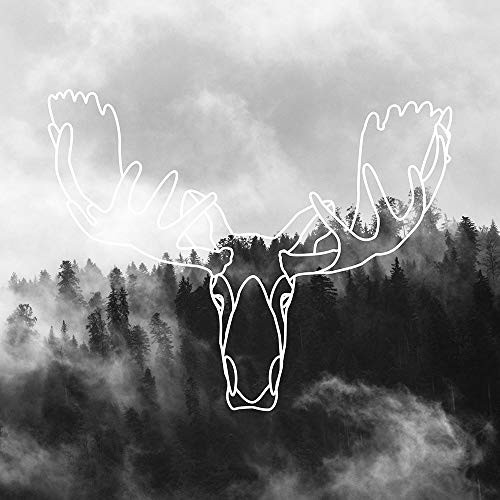 Posterazzi Collection Minimalist Moose Head Poster Print by Atelier B Art Studio 24 x 24