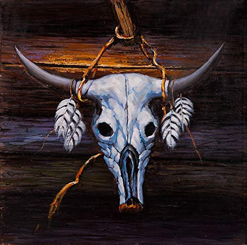 Posterazzi Collection Hanged Bull Skull Poster Print by Atelier B Art Studio 24 x 24