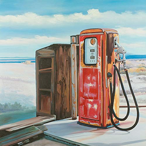 Posterazzi Collection Old Gas Pump Poster Print by Atelier B Art Studio 24 x 24