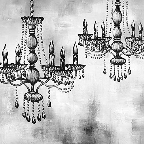 Posterazzi Collection Two Crystal Chandeliers Poster Print by Atelier B Art Studio 24 x 24