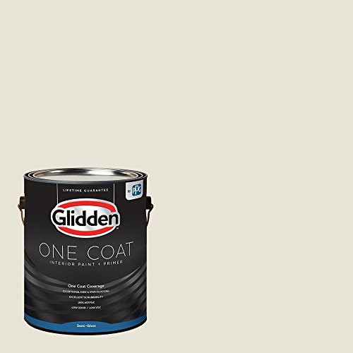 Glidden Interior Paint  Primer GreigeOatmeal One Coat Semi-Gloss 1-Gallon