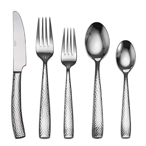 Towle Living 20-Piece Texture Stainless Steel Flatware Set Service for 4