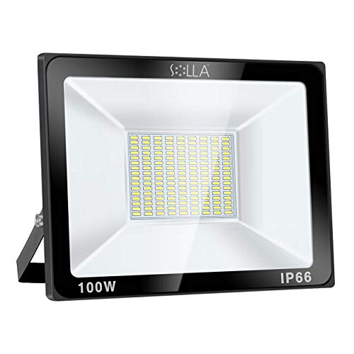 SOLLA Dimmable 100W LED Flood Light IP66 Waterproof 8000lm 550W Equivalent Super Bright Outdoor Security Lights 6000K Daylight White Outdoor Floodlight for Garage Garden Lawn and Yard SOLLA Dimmable 100W LED Flood Light IP66 Waterproof 8000lm 550W Equivalent Super Bright Outdoor Security Lights 6000K Daylight White Outdoor Floodlight for Garage Garden Lawn and Yard