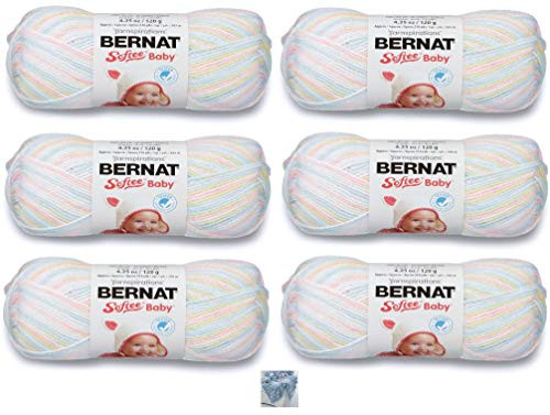 Bernat Softee Baby Yarn - 6 Pack with Pattern Baby Baby Ombre