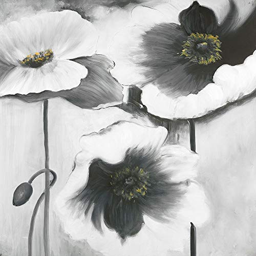 Posterazzi Collection Black and White Flowers Poster Print by Atelier B Art Studio 24 x 24