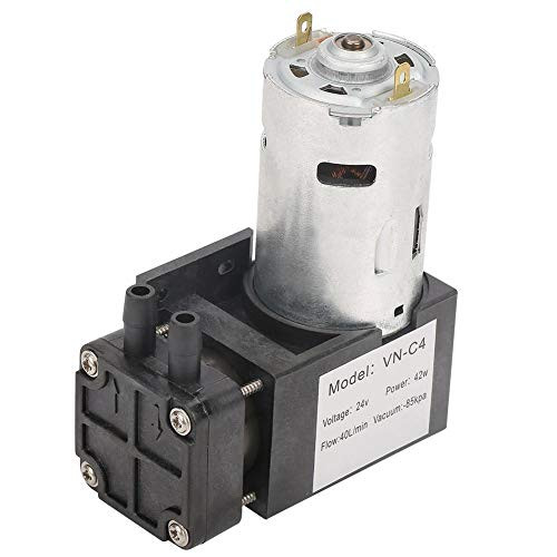 DC 24V Vacuum Pump Mini Vacuum Pump Water Air Gas Vacuum Pump -85KPa Flow 40Lmin Oil-Less Vacuum Pump Mini Air Pump Motor