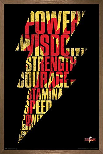 Trends International DC Comics Movie - Shazam - Bolt Wall Poster 22_375 x 34 Bronze Framed Version