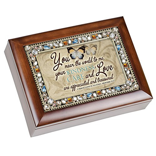Cottage Garden You Mean The World to Me Jeweled Woodgrain Keepsake Music Box Plays Amazing Grace Cottage Garden You Mean The World to Me Jeweled Woodgrain Keepsake Music Box Plays Amazing Grace