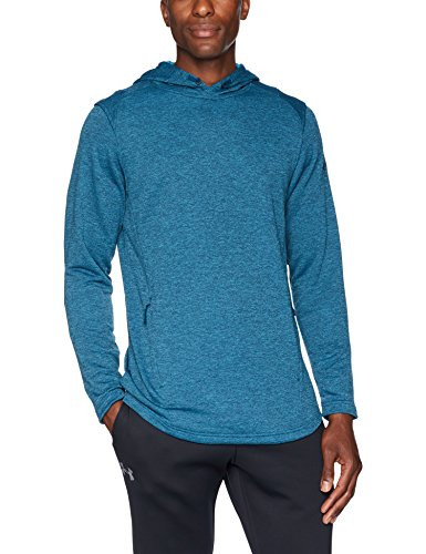 Under Armour Mens Tech Terry Popover Hoodie Techno Teal 489Black Small