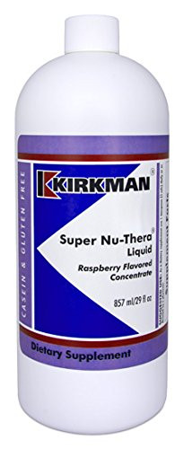 Kirkman Super Nu-Thera® Liquid - Raspberry Flavored Concentrate  857 ml29 fl oz Liquid  Multi-Vitamin That Supplies high B-6 Magnesium and Vitamins_  Free of Common allergens  Gluten Free