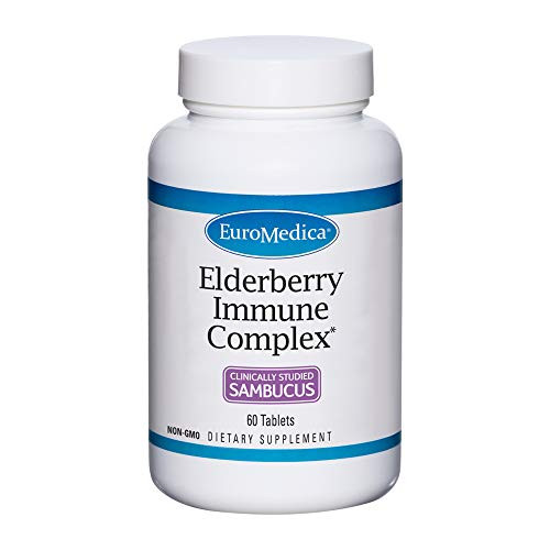 EuroMedica Elderberry Immune Complex - 60 Tablets - Clinically Studied Sambucus - Immune System Support - Non-GMO - 60 Servings
