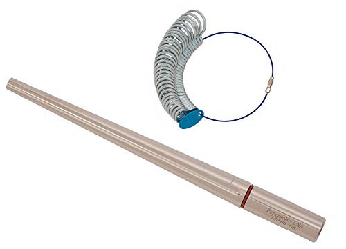 Pepetools Gold Standard Steel Grooved Mandrel and Finger Sizer Set Calibrated Matching Sizes