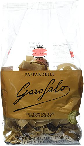Garofalo Whole Wheat Pappardele Pasta 16 Ounce  4 Pack