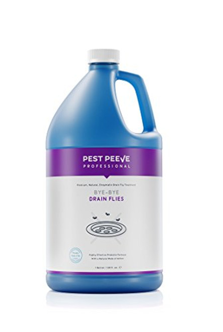 Bye-Bye Drain Flies  Natural Scum-Eating Odor Eliminating Drain Fly Killer Treatment  Safe and Eco-Friendly Sweet Grape Scented  US Made 1 Gallon