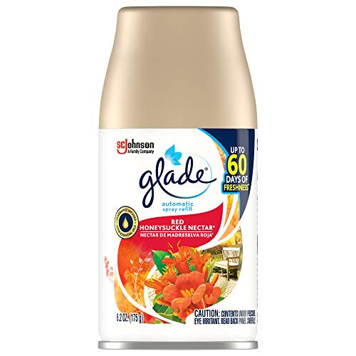 Glade Automatic Spray Refill Air Freshener for Home and Bathroom Honeysuckle Nectar 6_2 Oz Pack of 6