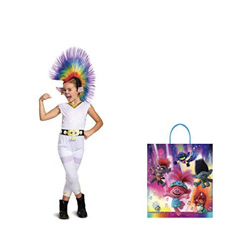 Queen Barb Costume Trolls World Tour Classic Rainbow with Wig Medium