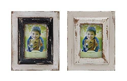 Creative Co-op Distressed Fin Wood Photo Frame
