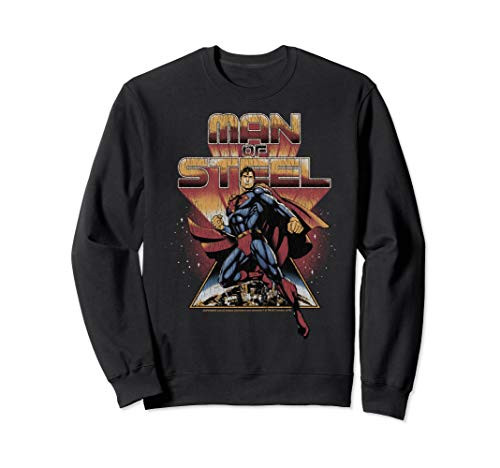 DC Comics Superman Man Of Steel Distressed Portrait Sweatshirt DC Comics Superman Man Of Steel Distressed Portrait Sweatshirt