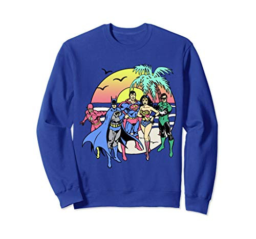 DC Comics Justice League Sunset Beach Portrait Sweatshirt
