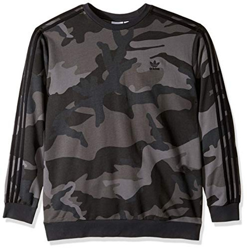 adidas Originals Mens Camo Crewneck Sweatshirt multicarbon Small adidas Originals Mens Camo Crewneck Sweatshirt multicarbon Small