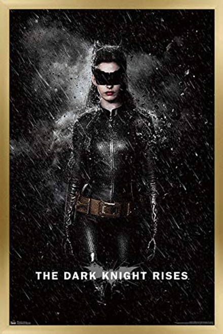 Trends International DC Comics Movie - The Dark Knight Rises - Catwoman Rain Wall Poster 22_375 x 34 Gold Framed Version Trends International DC Comics Movie - The Dark Knight Rises - Catwoman Rain Wall Poster 22_375 x 34 Gold Framed Version