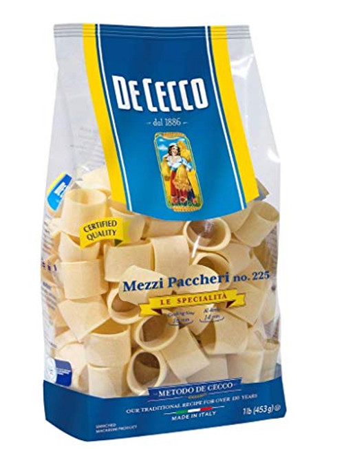 De Cecco Semolina Pasta Paccheri No_125 1 Pound Pack of 12 De Cecco Semolina Pasta Paccheri No_125 1 Pound Pack of 12