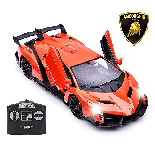 Lamborghini DTI Direct RC Car 114 Veneno Roadster Remote Control Car Licensed Model Vehicle Sport Racing Hobby Toy for Kids Boys and Girls Orange Lamborghini DTI Direct RC Car 114 Veneno Roadster Remote Control Car Licensed Model Vehicle Sport Racing Hobby Toy for Kids Boys and Girls Orange