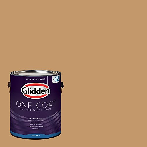 Glidden Exterior Paint  Primer BeigeWelcome Home One Coat Semi-Gloss 1-Gallon