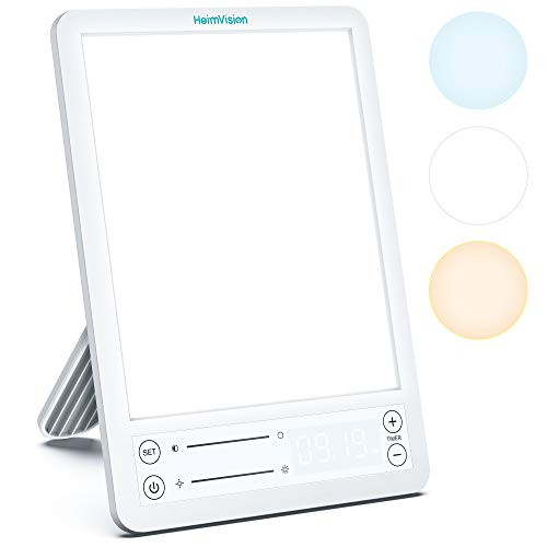 Light Therapy Lamp HeimVision UV Free 10000 Lux Happy Light Touch Control with Stepless Brightness Levels Timer   Memory Function Compact Size Sun Lamp for Home Office Travel