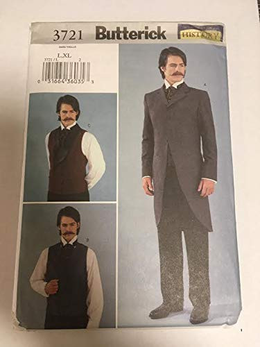 Butterick 3721 Sewing Pattern Mens Historical Costume Size L XL