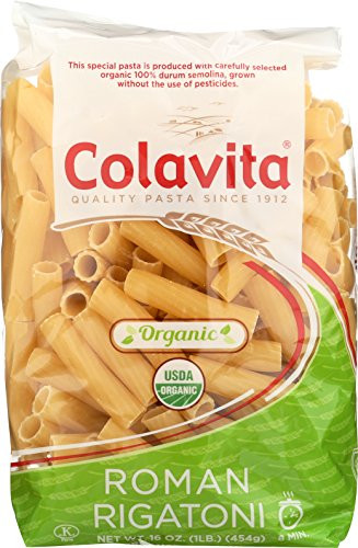 Colavita Organic Pasta Roman Rigatoni 1 Pound Pack of 20