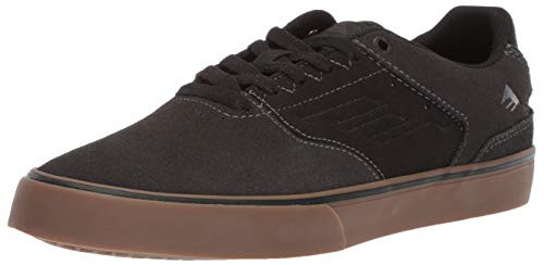 Emerica Mens The Reynolds Low Vulc Skate Shoe dark greyblackgum 8 Medium US